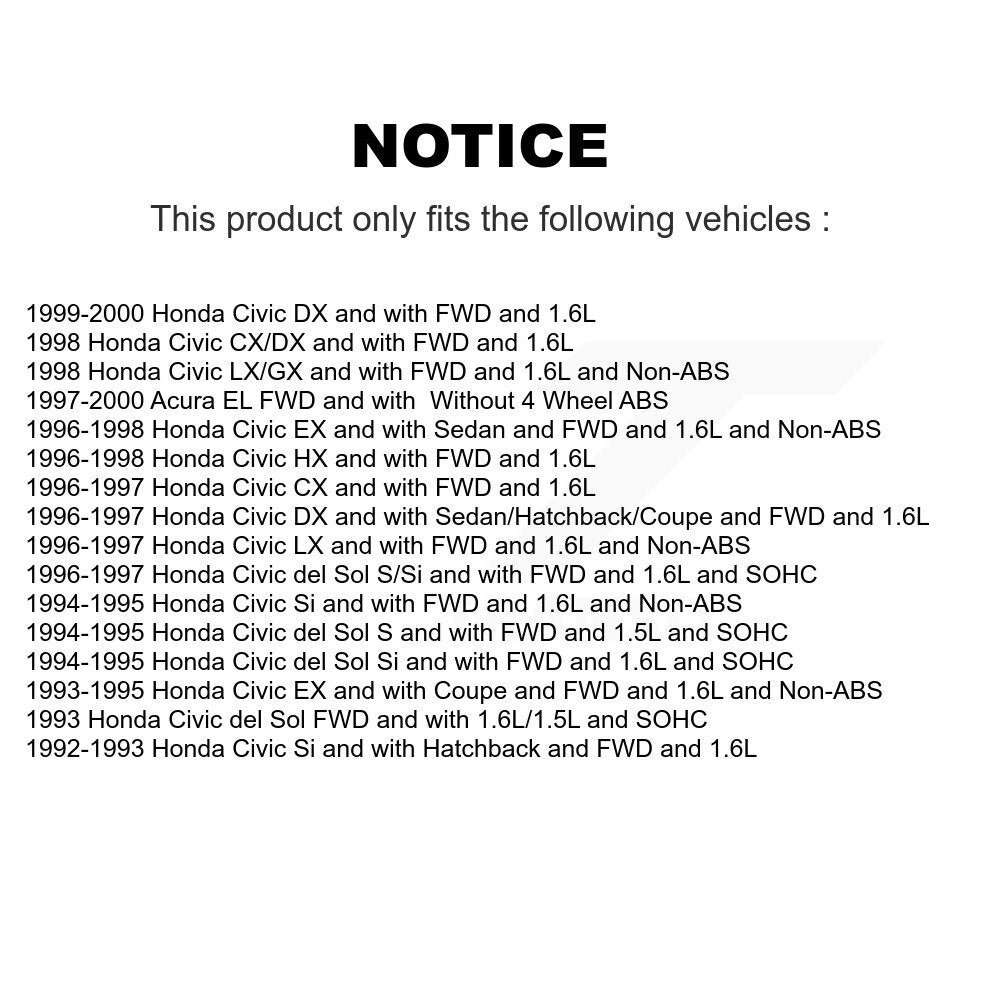 CV Axle Drive Shaft Assembly And Bearing Front Kit For Honda Civic Acura EL