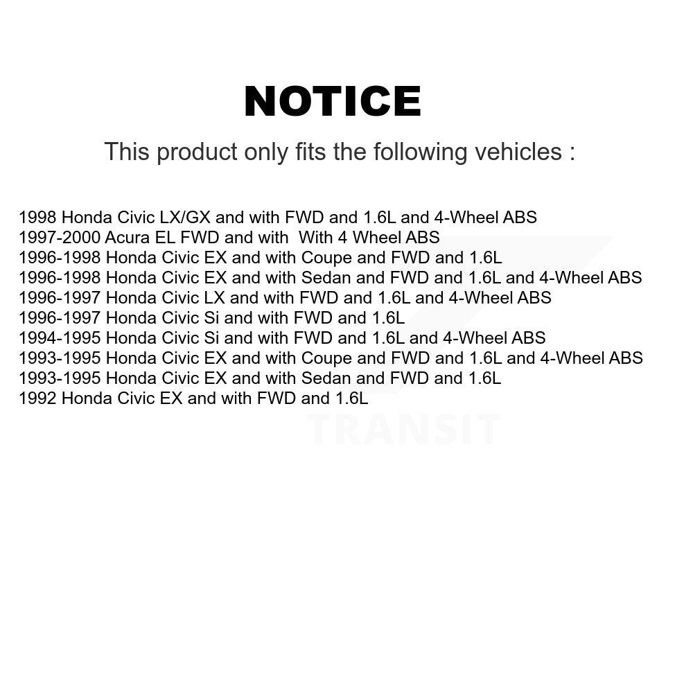 CV Axle Drive Shaft Assembly And Bearing Front Kit For Honda Civic Acura EL