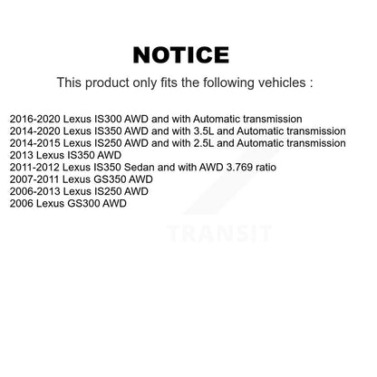 CV Axle Shaft And Hub Bearing Front Kit For Lexus IS250 IS300 IS350 GS350 GS300