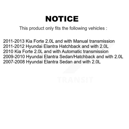 CV Axle Drive Shaft And Bearing Front Right Kit For Hyundai Elantra Kia Forte