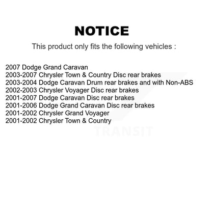 Semi-Metallic Disc Brake Pads Front Rear Kit For Dodge Grand Caravan Chrysler &