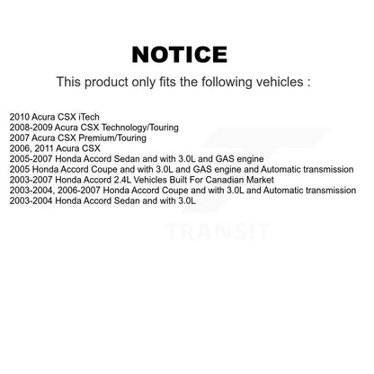 Ceramic Disc Brake Pads Front Rear Kit For Honda Accord Acura CSX