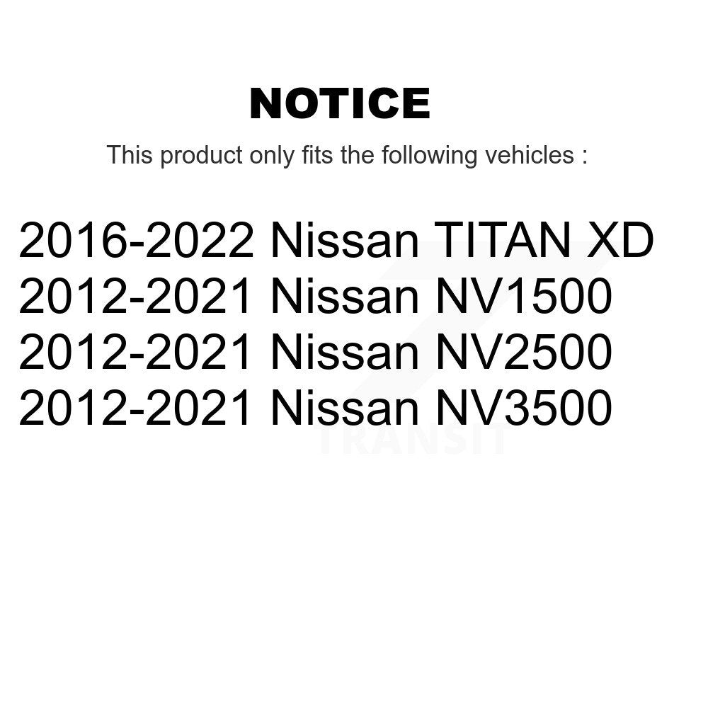 Ceramic Semi-Metallic Disc Brake Pads Front Rear Kit For Nissan NV2500 TITAN XD