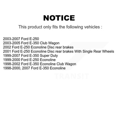 Semi-Metallic Disc Brake Pads Front Rear Kit For Ford E-350 Super Duty E-250
