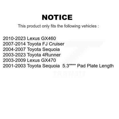 Ceramic Semi-Metallic Disc Brake Pads Front Rear Kit For Toyota 4Runner FJ Lexus