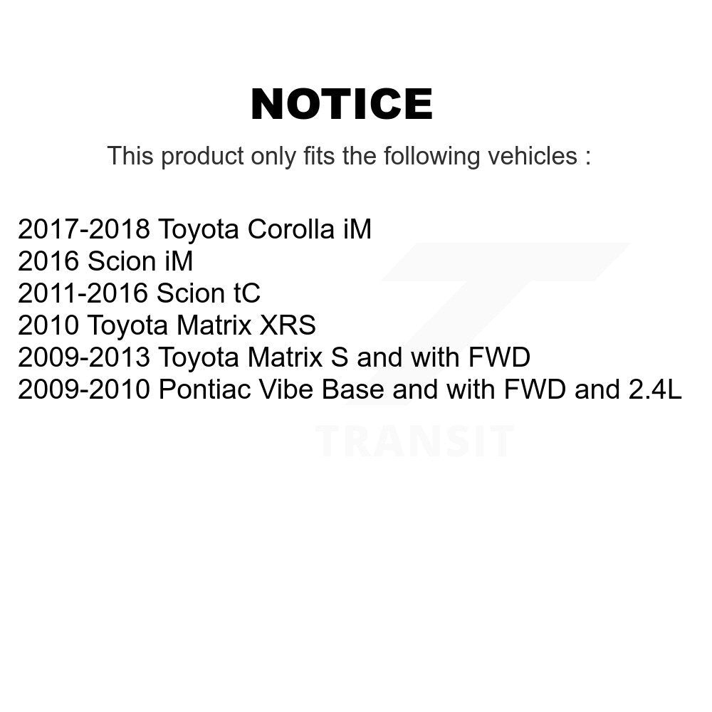 Ceramic Disc Brake Pads Front Rear Kit For Toyota Matrix Pontiac Vibe Scion iM