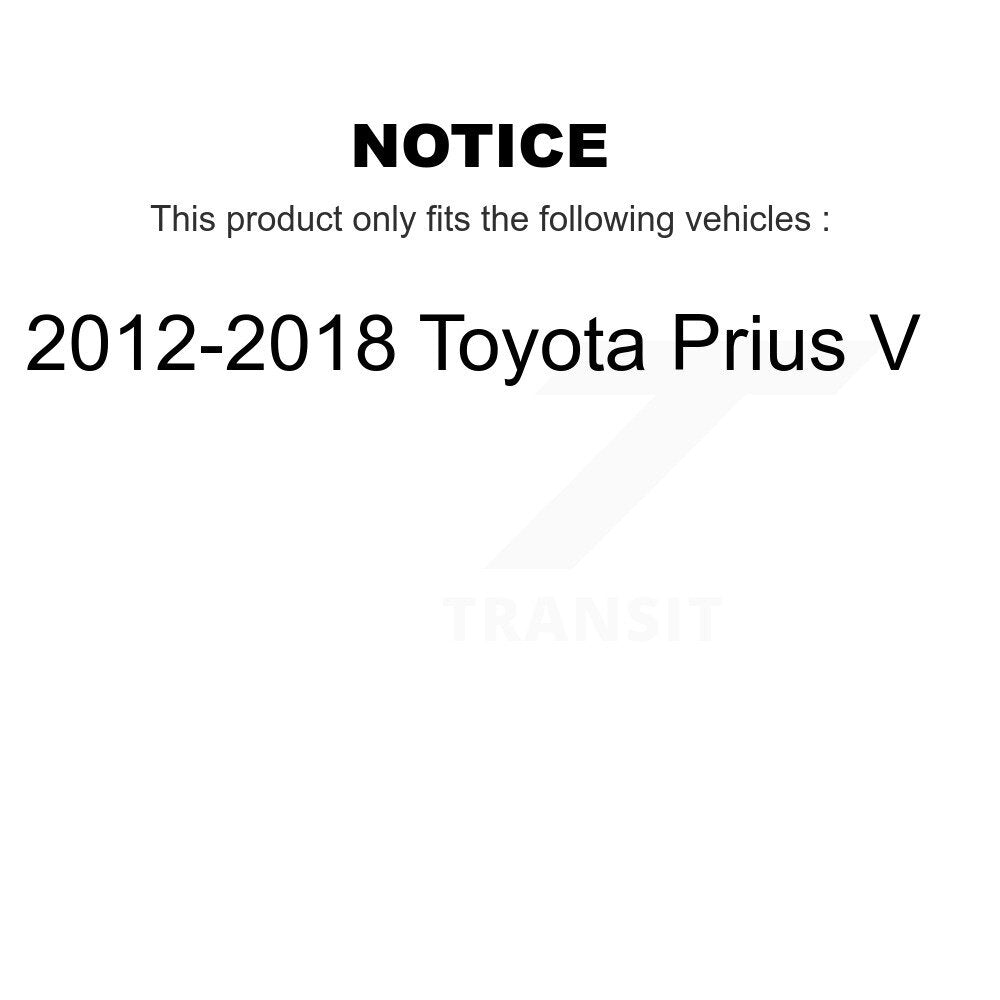 Ceramic Disc Brake Pads Front Rear Kit For 2012-2018 Toyota Prius V