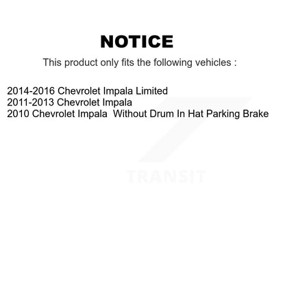 Ceramic Disc Brake Pads Front Rear Kit For Chevrolet Impala Limited