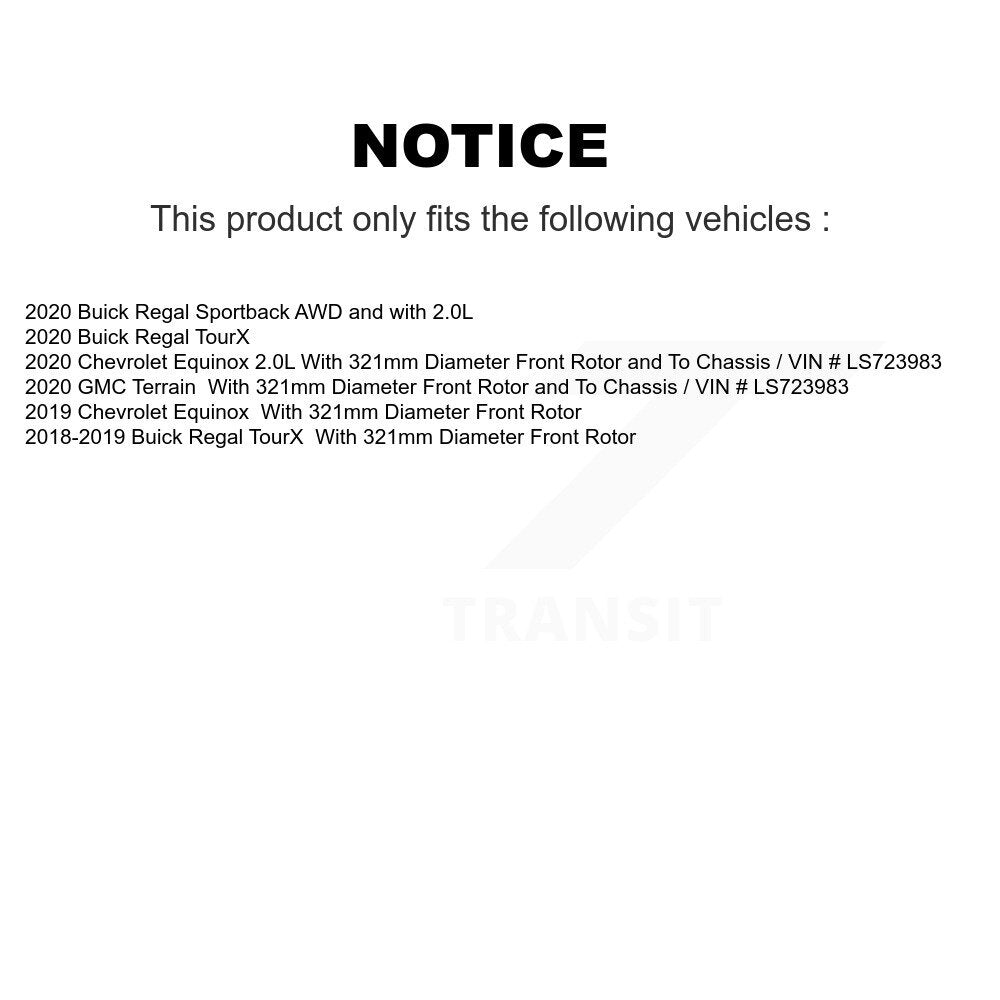 Ceramic Disc Brake Pads Front Rear Kit For Chevrolet Equinox GMC Terrain Buick