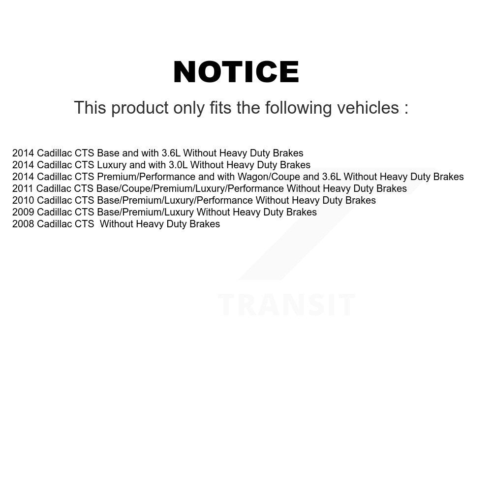 Ceramic Disc Brake Pads Front Rear Kit For Cadillac CTS