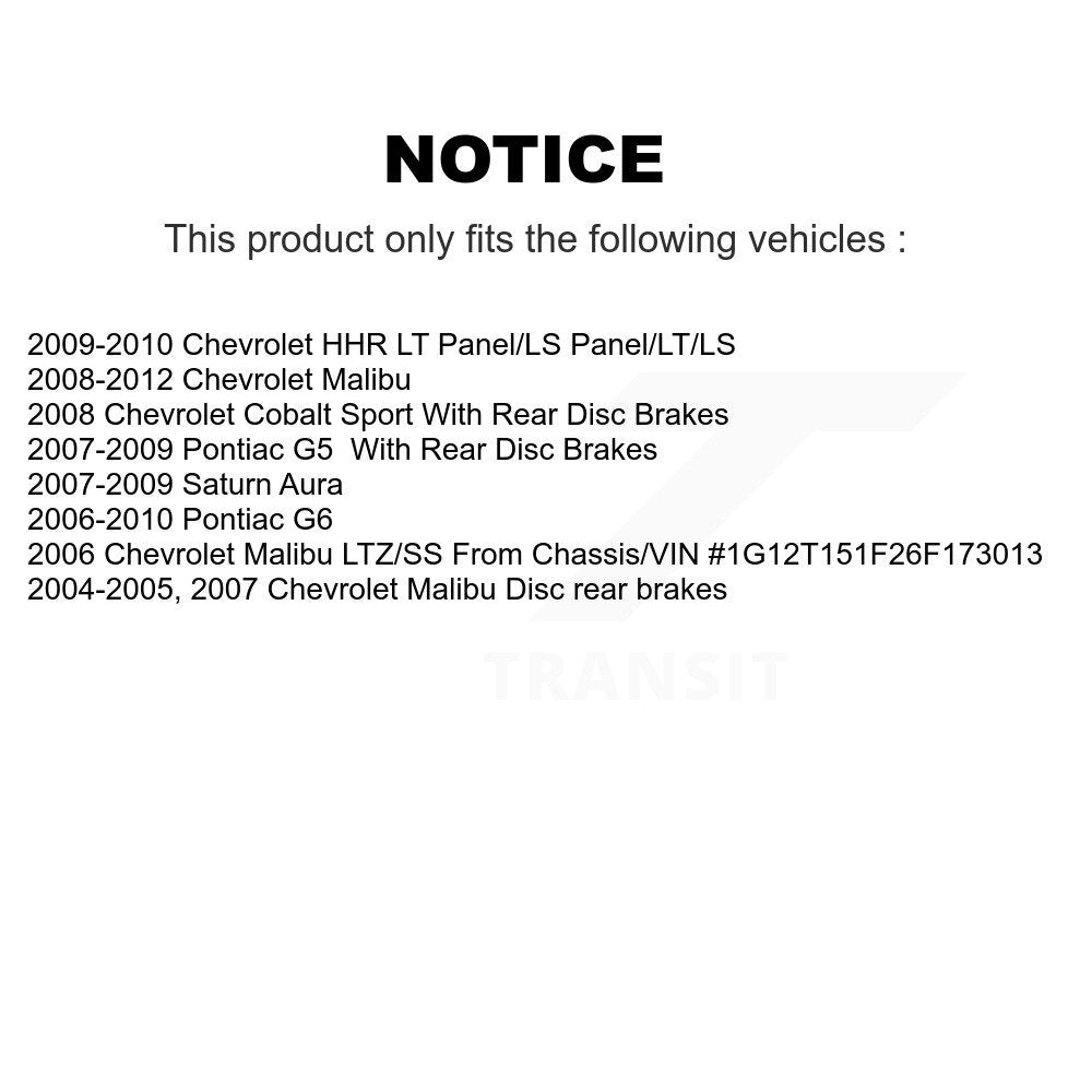 Ceramic Disc Brake Pads Front Rear Kit For Chevrolet Malibu Pontiac G6 Cobalt G5