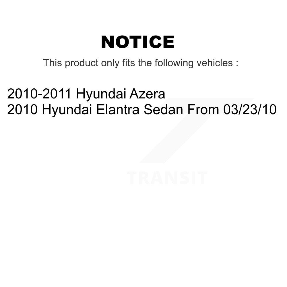Ceramic Disc Brake Pads Front Rear Kit For Hyundai Elantra Sedan From 03 23 10