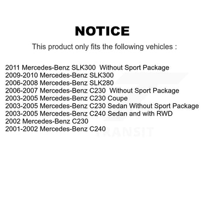 Semi-Metallic Disc Brake Pads Front Rear Kit For Mercedes-Benz C230 C240 SLK280