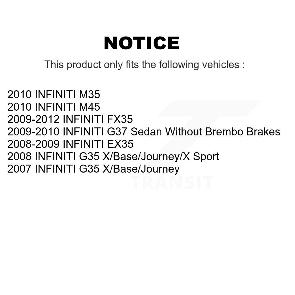 Semi-Metallic Ceramic Disc Brake Pads Front Rear Kit For INFINITI G35 FX35 EX35