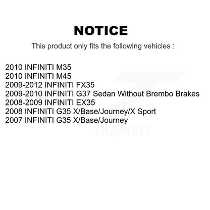 Semi-Metallic Ceramic Disc Brake Pads Front Rear Kit For INFINITI G35 FX35 EX35