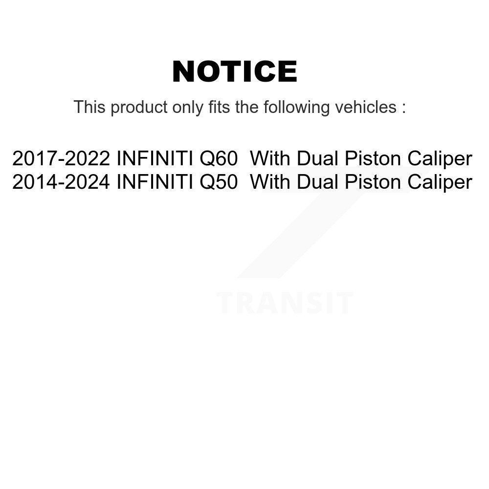 Ceramic Disc Brake Pads Front Rear Kit For INFINITI Q50 Q60