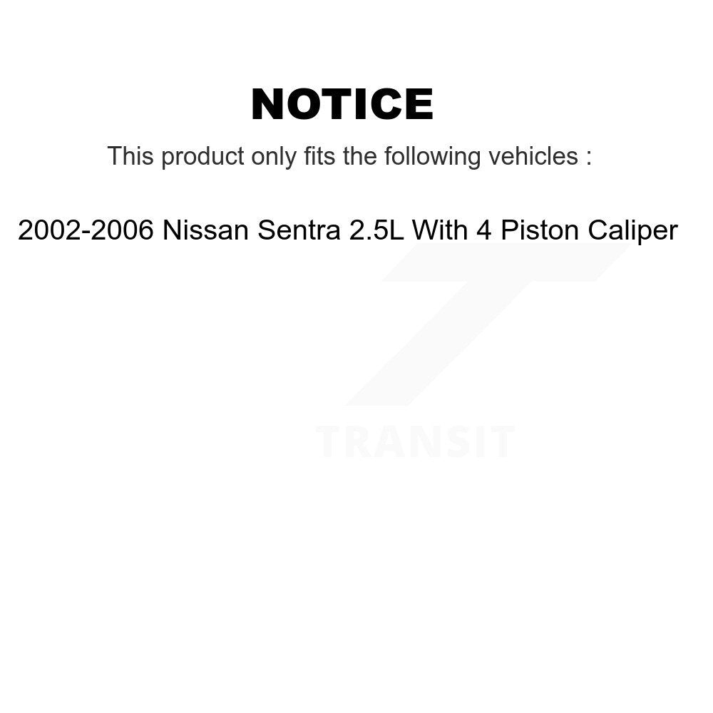 Semi-Metallic Ceramic Disc Brake Pads Front Rear Kit For Nissan Sentra 2.5L