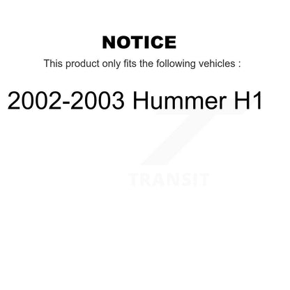 Semi-Metallic Disc Brake Pads Front Rear Kit For 2002-2003 Hummer H1