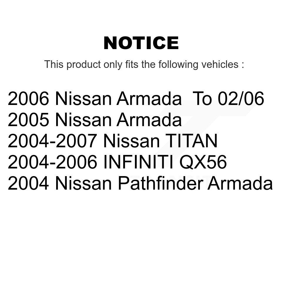 Ceramic Disc Brake Pads Front Rear Kit For Nissan TITAN INFINITI QX56 Armada
