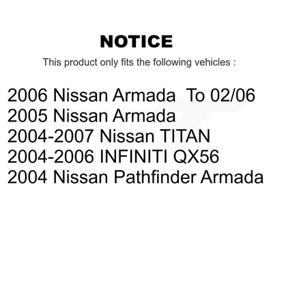 Ceramic Disc Brake Pads Front Rear Kit For Nissan TITAN INFINITI QX56 Armada