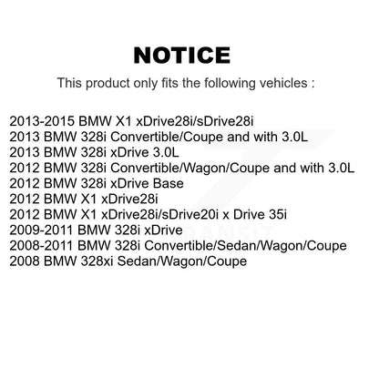 Semi-Metallic Disc Brake Pads Front Rear Kit For BMW 328i xDrive X1 328xi