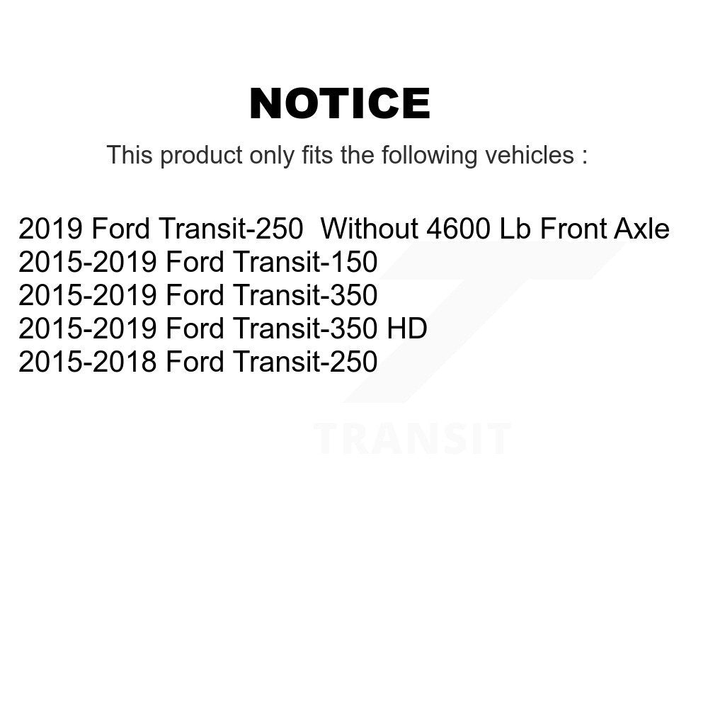 Semi-Metallic Disc Brake Pads Front Rear Kit For Ford Transit-250 Transit-150 HD