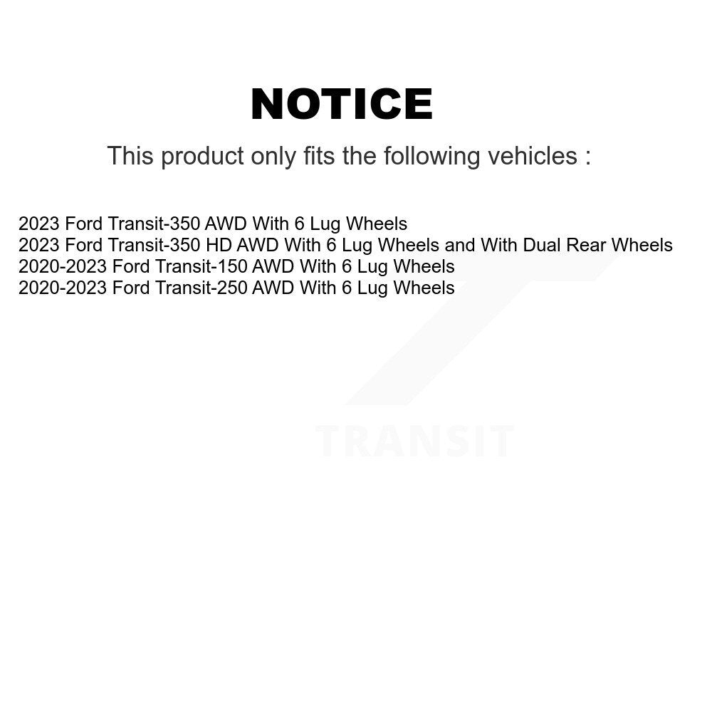 Semi-Metallic Disc Brake Pads Front Rear Kit For Ford Transit-250 Transit-150 HD