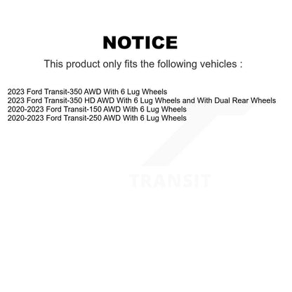 Semi-Metallic Disc Brake Pads Front Rear Kit For Ford Transit-250 Transit-150 HD