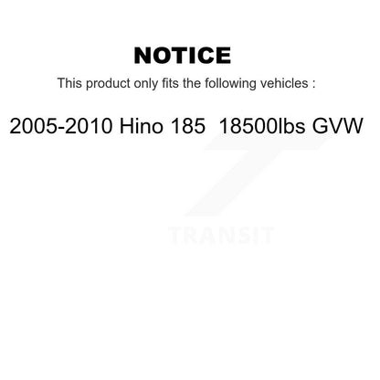 Semi-Metallic Disc Brake Pads Front Rear Kit For 2005-2010 Hino 185 18500lbs GVW