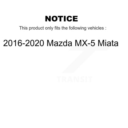 Semi-Metallic Ceramic Disc Brake Pads Front Rear Kit For 16-20 Mazda MX-5 Miata
