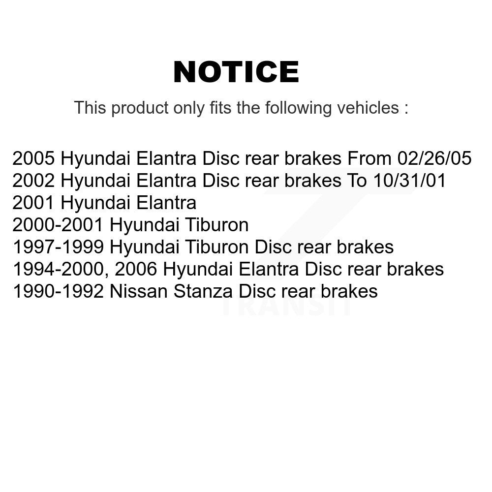 Ceramic Disc Brake Pads Front Rear Kit For Hyundai Elantra Tiburon Nissan Stanza