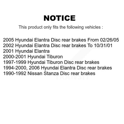 Ceramic Disc Brake Pads Front Rear Kit For Hyundai Elantra Tiburon Nissan Stanza