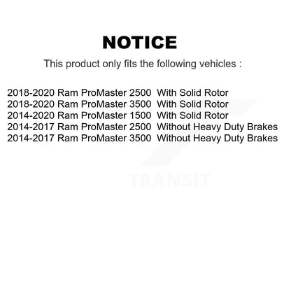 Semi-Metallic Disc Brake Pads Front Rear Kit For Ram ProMaster 2500 3500 1500