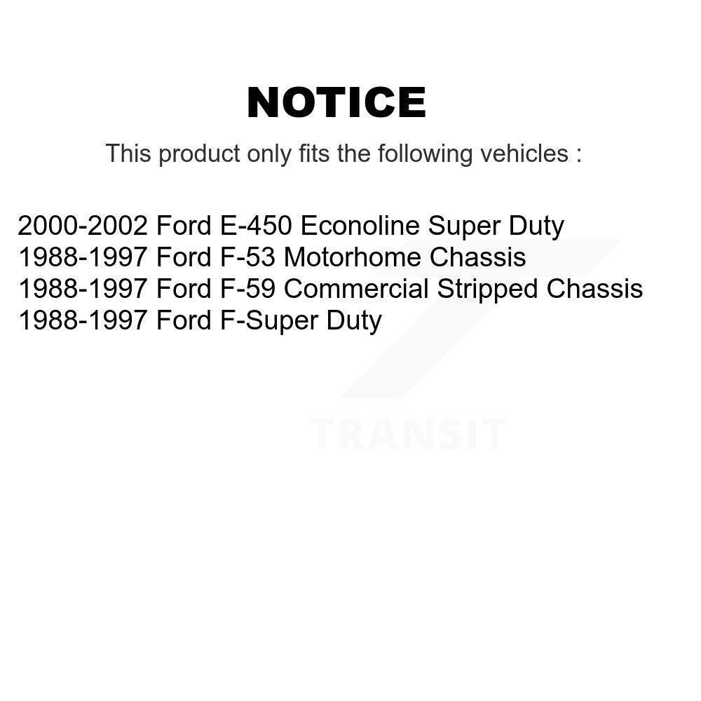 Semi-Metallic Disc Brake Pads Front Rear Kit For Ford E-450 Econoline Super Duty