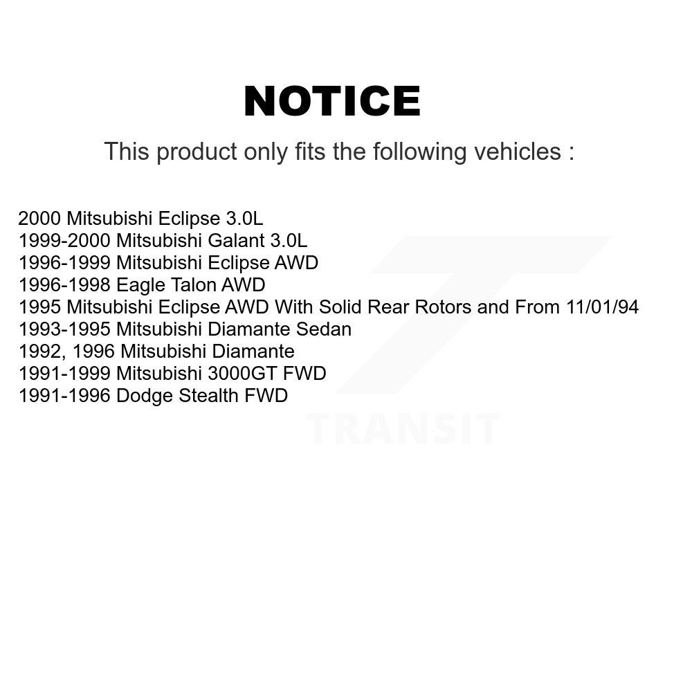 Ceramic Disc Brake Pads Front Rear Kit For Dodge Stealth Mitsubishi Eclipse