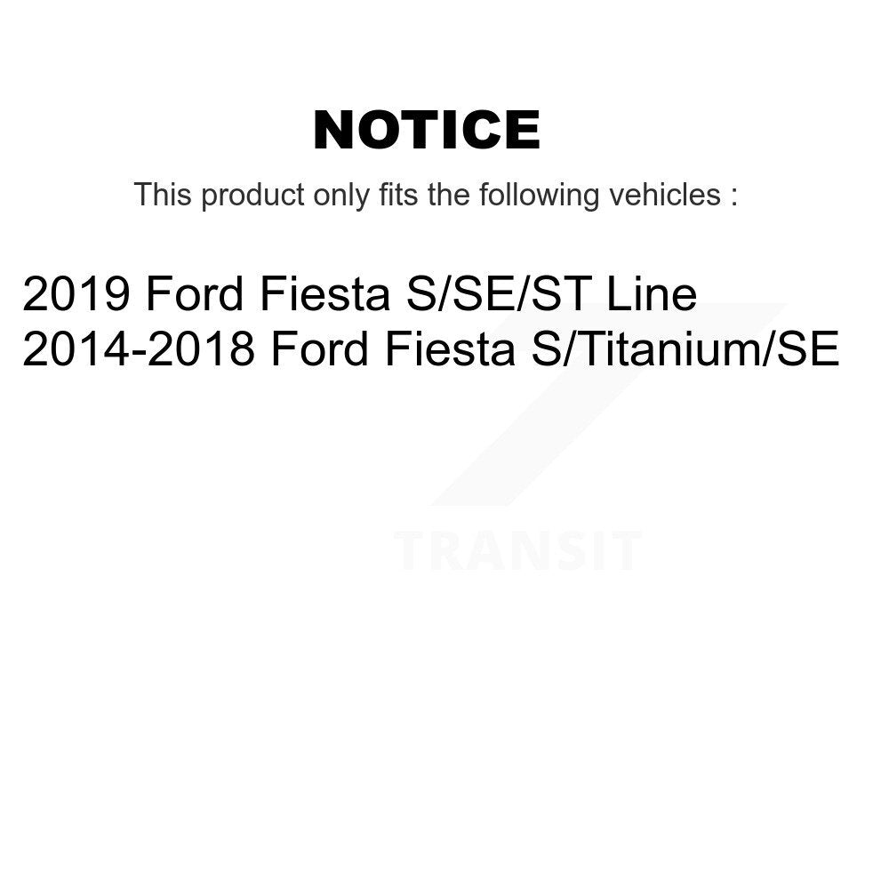 Ceramic Semi-Metallic Disc Brake Pads Front Rear Kit For Ford Fiesta