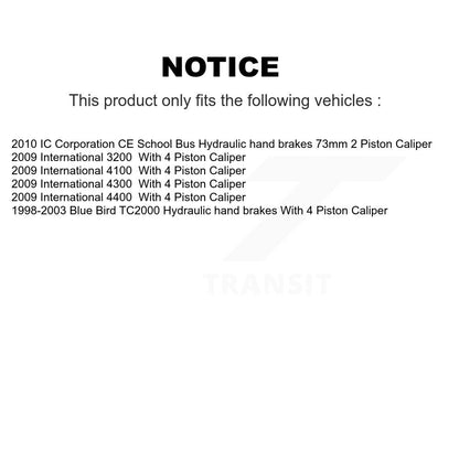 Semi-Metallic Disc Brake Pads Front Rear Kit For Blue Bird International IC 3200