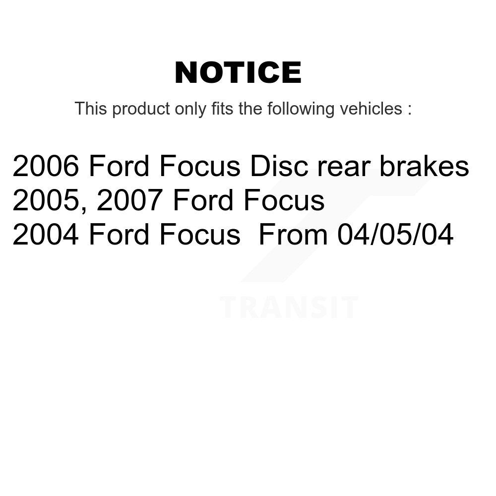 Ceramic Semi-Metallic Disc Brake Pads Front Rear Kit For Ford Focus