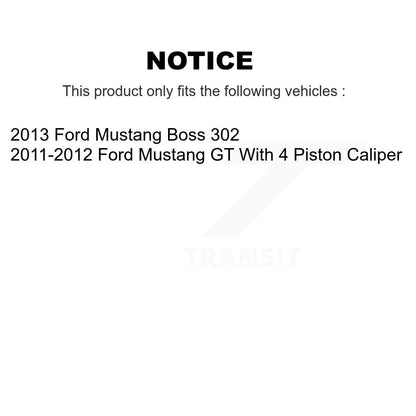 Semi-Metallic Ceramic Disc Brake Pads Front Rear Kit For Ford Mustang