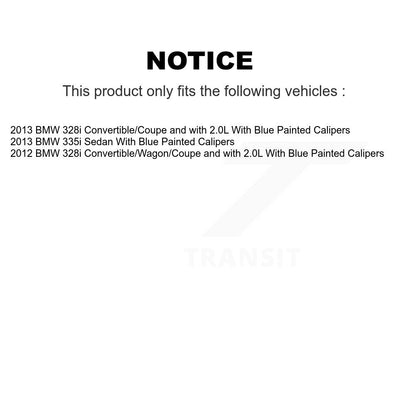 Semi-Metallic Disc Brake Pads Front Rear Kit For BMW 328i 335i