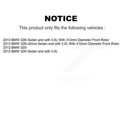 Semi-Metallic Disc Brake Pads Front Rear Kit For BMW 328i xDrive Sedan with 3.0L