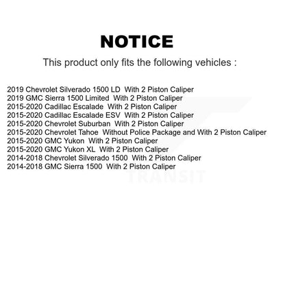Ceramic Disc Brake Pads Front Rear Kit For GMC Chevrolet Sierra 1500 Silverado