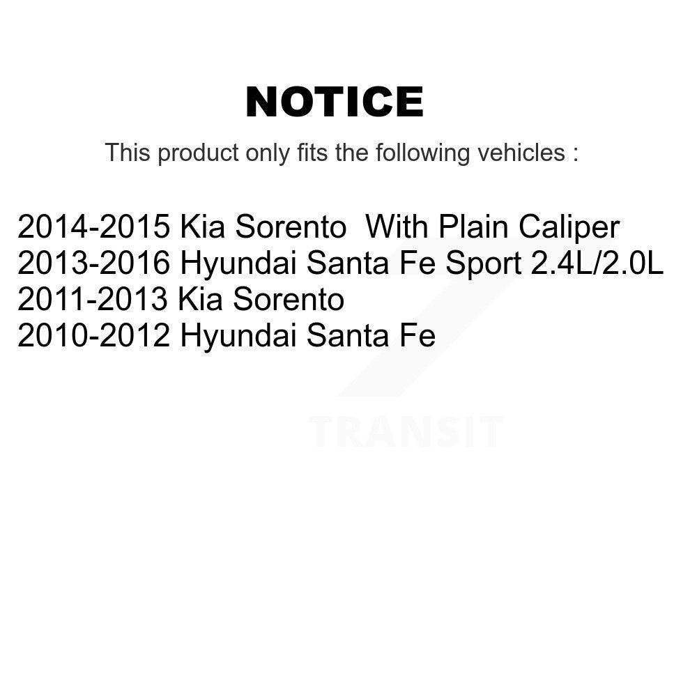 Ceramic Disc Brake Pads Front Rear Kit For Hyundai Santa Fe Sport Kia Sorento