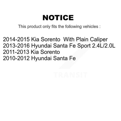 Ceramic Disc Brake Pads Front Rear Kit For Hyundai Santa Fe Sport Kia Sorento