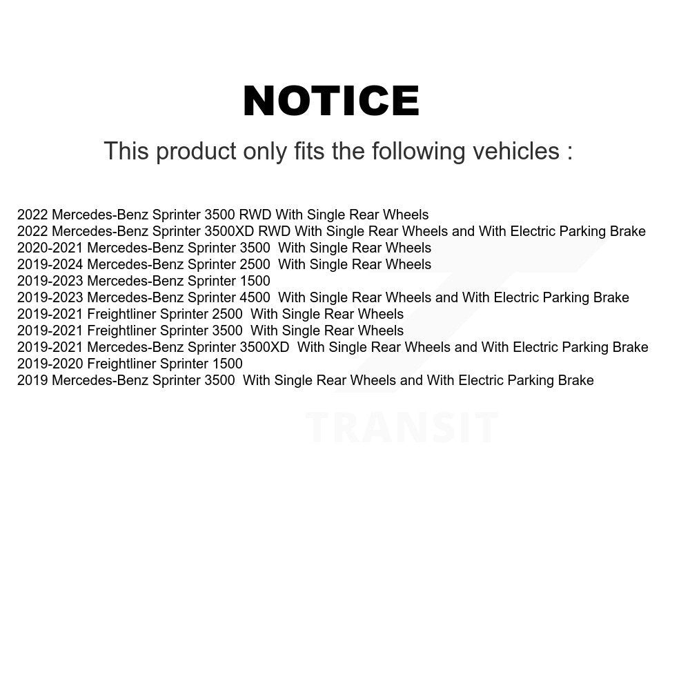 Semi-Metallic Disc Brake Pads Front Rear Kit For Mercedes-Benz Sprinter 2500