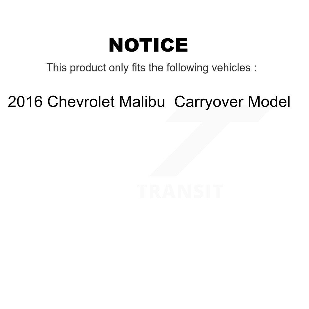 Ceramic Disc Brake Pads Front Rear Kit For 2016 Chevrolet Malibu Carryover Model