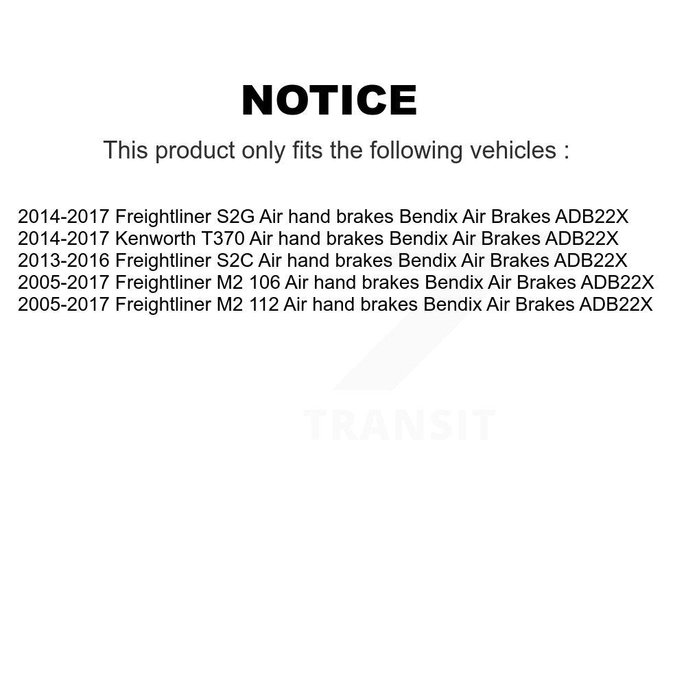 Semi-Metallic Disc Brake Pads Front Rear Kit For Freightliner M2 106 Kenworth