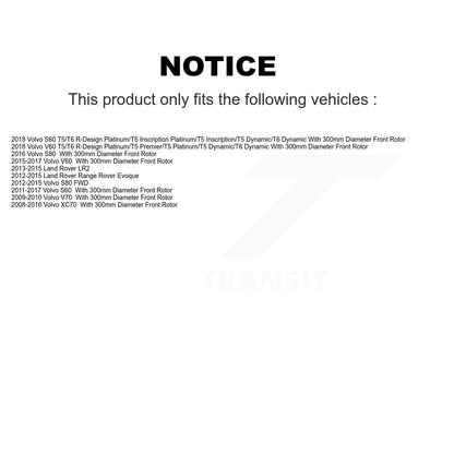 Semi-Metallic Disc Brake Pads Front Rear Kit For Volvo XC70 S60 Land Rover Range
