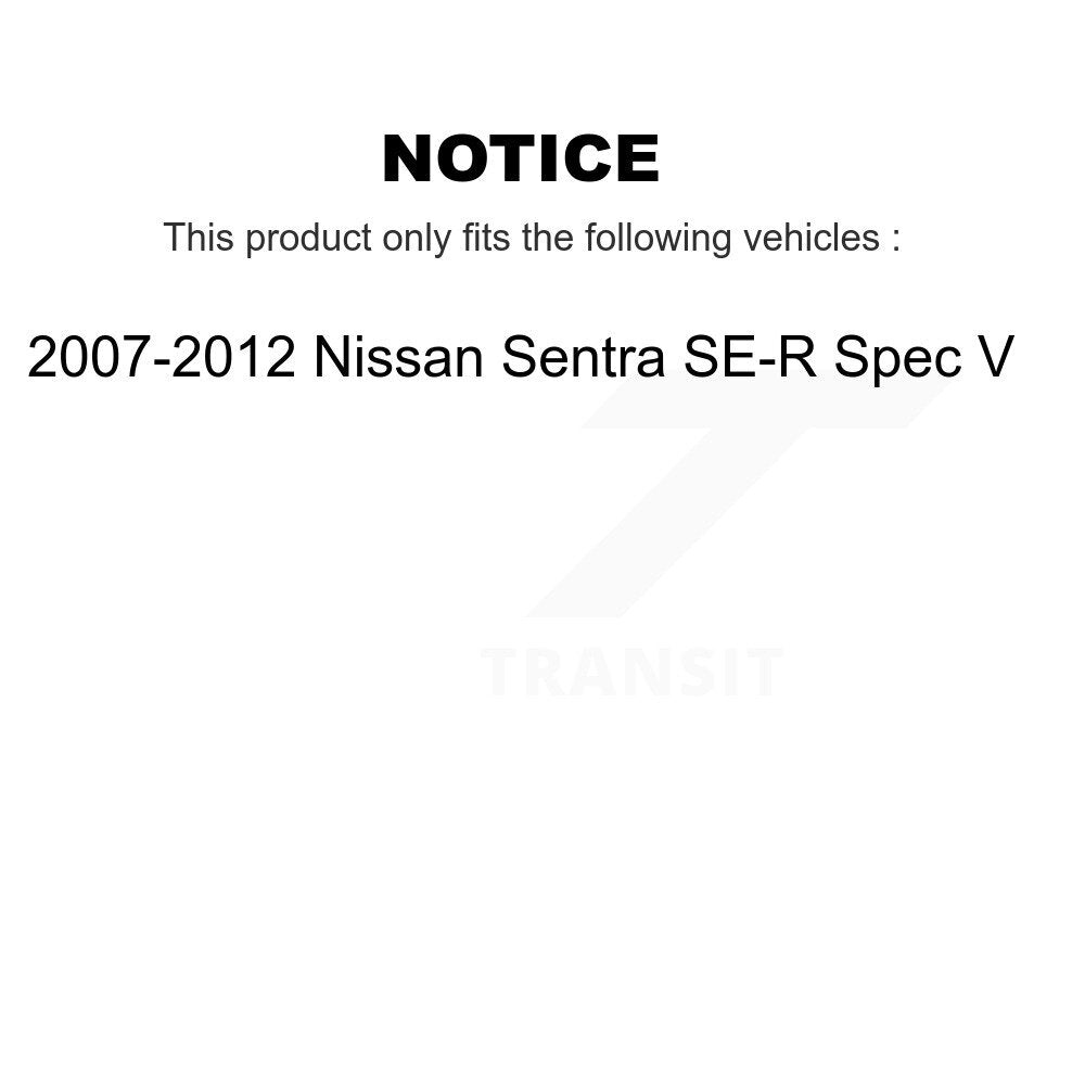 Ceramic Disc Brake Pads Front Rear Kit For 2007-2012 Nissan Sentra SE-R Spec V