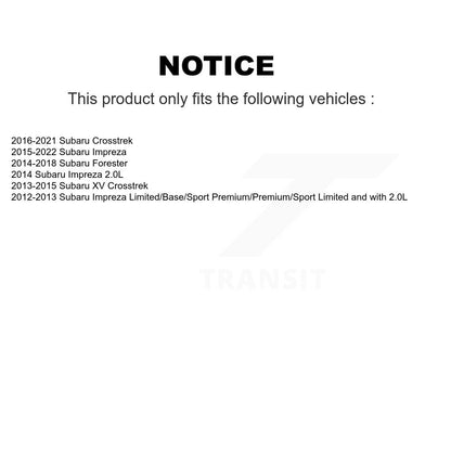Parking Brake Shoes & Hardware Rear Kit For Subaru Crosstrek Impreza Forester XV